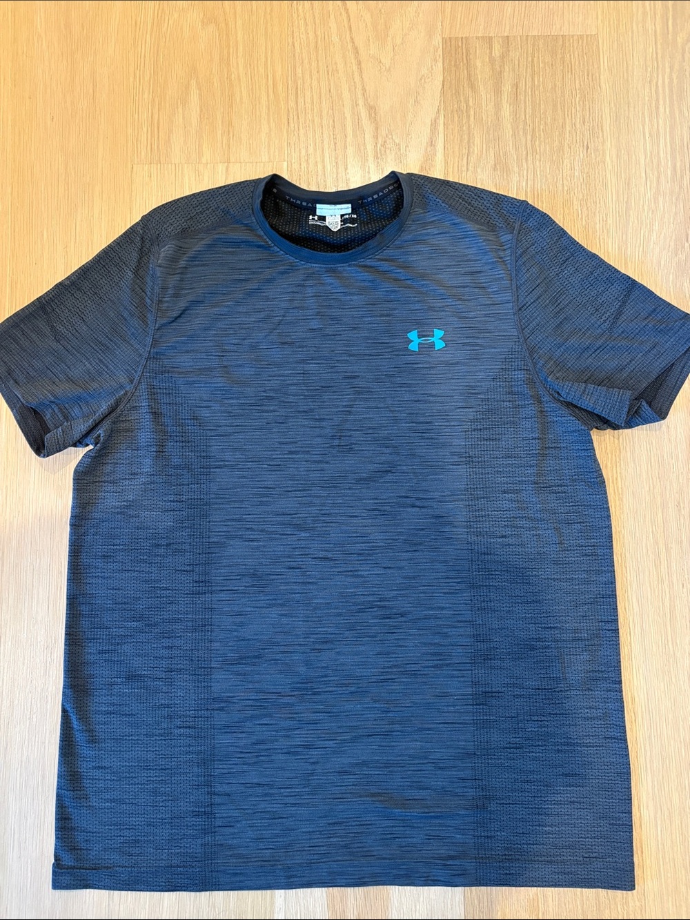 Under Armour Men’s Short Sleeve Performance Tee - Navy Blue with Teal Logo XL